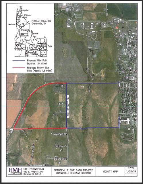 Map of proposed multi-use path